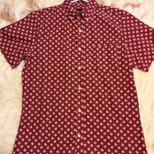 14th & Union Red and White Patterned Men's Shirt